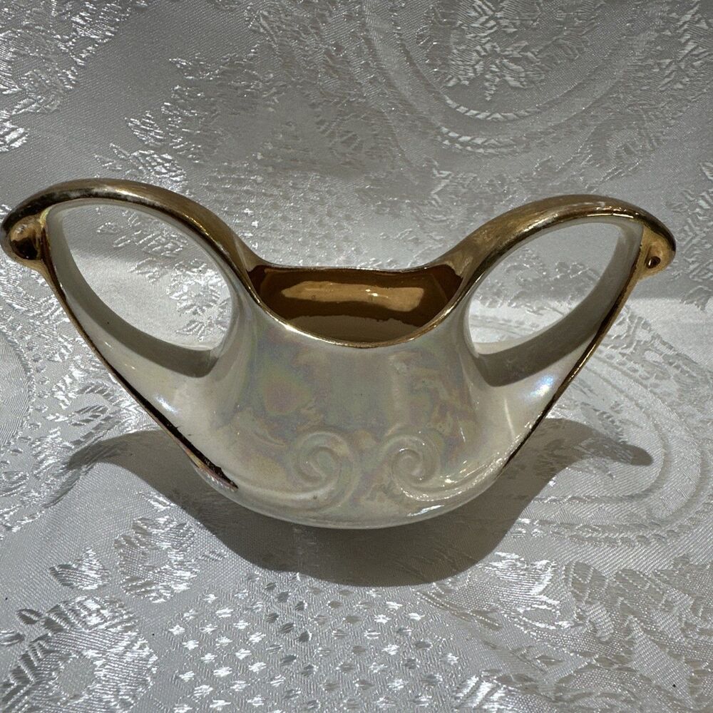 Vintage Pearl China Co Iridescent Lusterware Sugar